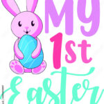 Canvas Wall Art My 1St Easter Hand Lettered Quote | Canvas Prints Regarding My First Easter Printable