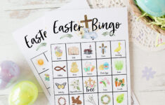 Christian Easter Bingo: 50 Printable Unique Cards, Resurrection intended for Christian Easter Bingo Printable