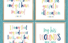 Colorful Printable Easter Bible Scriptures throughout Printable Easter Verses