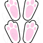 Cute Easter Bunny Feet Printable Template (Free!)   Cassie Smallwood Within Stencil Printable Easter Bunny Footprints
