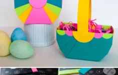 Diy Easter Basket Template (Easy Easter Crafts) - Merriment Design inside How to Make Paper Easter Baskets Printable