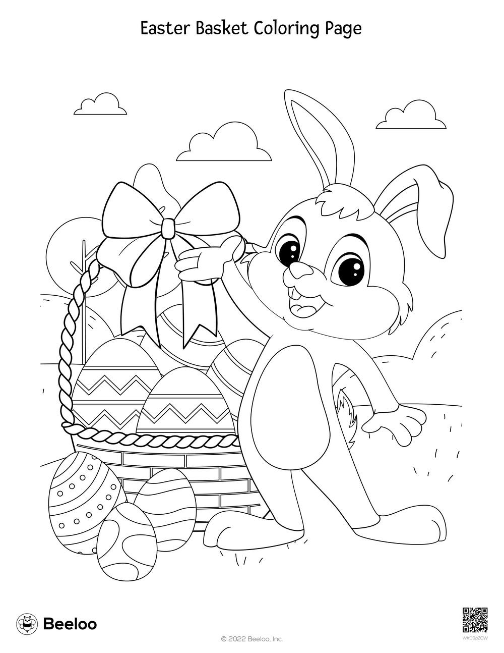 Easter Basket Coloring Page • Beeloo Printable Crafts And pertaining to Easter Basket Coloring Page Printable