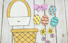 Easter Basket Paper Craft - The Craft Balloon pertaining to How to Make Paper Easter Baskets Printable