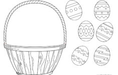 Easter Basket Template, Easter Basket Clipart &amp; Easter Craft for Printable Easter Template For Crafts
