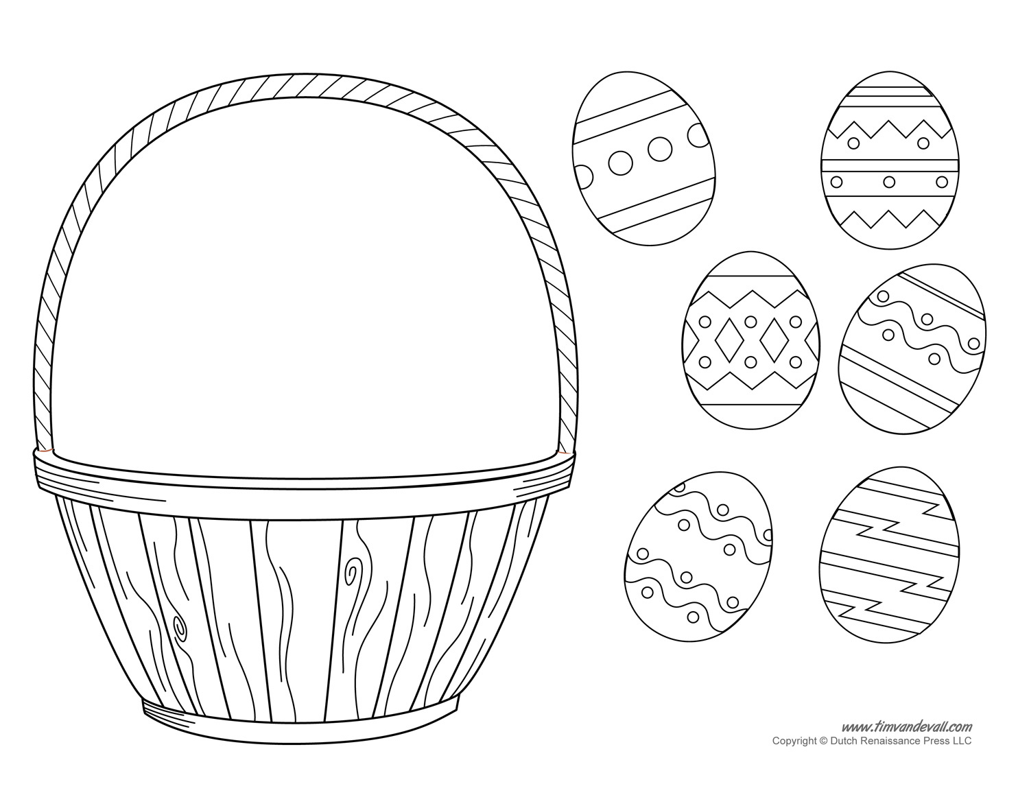 Easter Basket Template, Easter Basket Clipart &amp;amp; Easter Craft for Printable Easter Template For Crafts