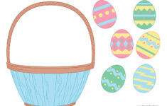 Easter Basket Template, Easter Basket Clipart &amp; Easter Craft regarding Free Printable Easter Basket Printable