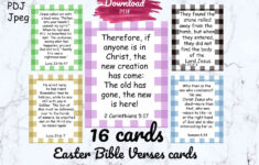 Easter Bible Verse Cards, Easter Christian Cards, Christian for Printable Easter Verses