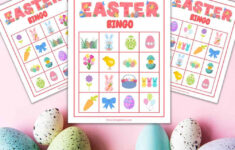 Easter Bingo Game For Kids (Free Printable Cards) | throughout Easter Eggs Bingo Printable