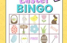 Easter Bingo Game - Free Printable intended for Printable Easter Bingo Cards For Kids