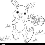 Easter Bunny Black And White Stock Photos & Images   Alamy Pertaining To Printable Easter Bunny Clipart Black And White