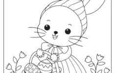 Easter Bunny Coloring Pages (Free Printables) inside Printable Coloring Easter Bunny