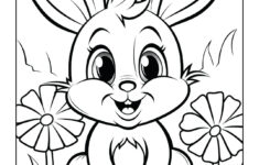 Easter Bunny Coloring Pages - World Of Printables inside Printable Easter Bunny Coloring Pages