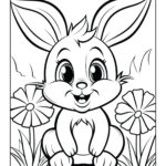 Easter Bunny Coloring Pages   World Of Printables Throughout Printable Coloring Easter Bunny