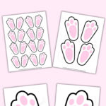 Easter Bunny Footprints Free Printable Intended For Free Printable Easter Bunny Feet Template