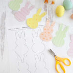 Easter Bunny Garland Craft   Childhood Magic Throughout Easter Bunny Garland Printable