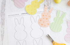 Easter Bunny Garland Craft - Childhood Magic throughout Easter Bunny Garland Printable