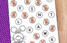 Easter Bunny Letter Find Worksheets within Easter Alphabet Printable