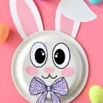 Easter Bunny Paper Plate Craft With Free Printable Pertaining To Free Printable Easter Cutouts