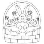 Easter Coloring Pages   51 Free Printables | Printabulls For Easter Basket Coloring Page Printable