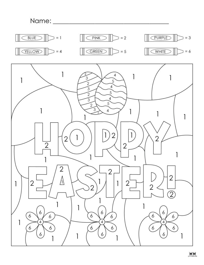 Easter Colornumber - 10 Free Printable Pages | Printabulls pertaining to Easter Color By Numbers Printable