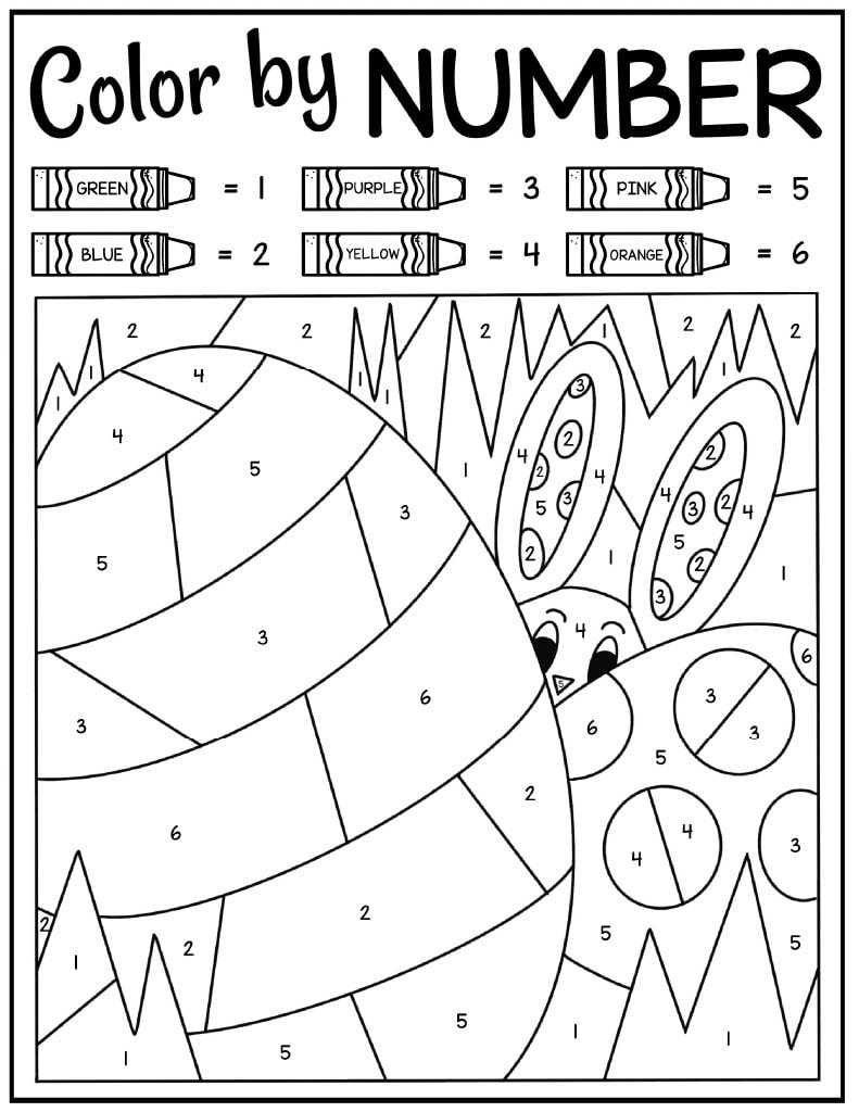Easter Colornumber - Free Download! - Kids Activity Zone intended for Easter Color By Numbers Printable