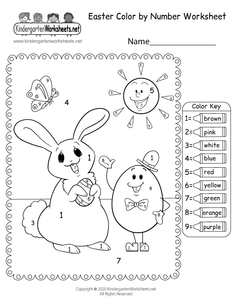 Easter Colornumber Worksheet - Free Printable, Digital, &amp;amp; Pdf pertaining to Easter Color By Numbers Printable