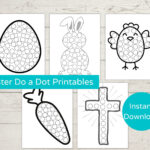 Easter Dot Marker Printables/ Do A Dot Printable/ Easter Activity Within Easter Do A Dot Printable