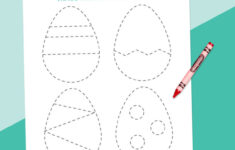 Easter Egg Tracing Worksheet - Hey Let'S Make Stuff in Printable Easter Eggs Tracing