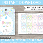Easter Gift Tags For Printable Easter Basket Tags