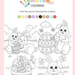 Easter Holiday Colornumber Free Printable Pdf   Ezpzlearn With Color By Number Printable Easter