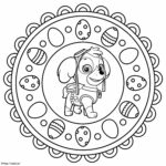 Easter Mandala With Paw Patrol Coloring Page Intended For Paw Patrol Easter Printable