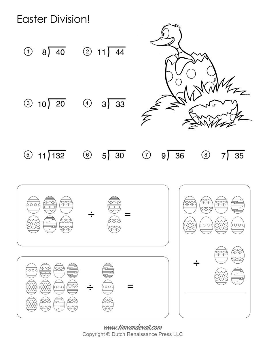 Easter Math Worksheets - Division Worksheet - Tim&amp;#039;S Printables with regard to Easter Math Printable