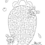 Easter Maze Carrot Printable | Planerium With Printable Easter Maze