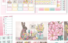 Easter Planner Stickers Printable, Easter Weekly Stickers Kit intended for Free Printable Easter Planner Stickers