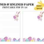 Easter Printable Paper, Printable Paper Easter, Easter Lined Paper With Easter Paper Printable