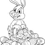 Easter Rabbit Clipart Black And White Stock Photos & Images   Alamy Regarding Printable Easter Bunny Clipart Black And White