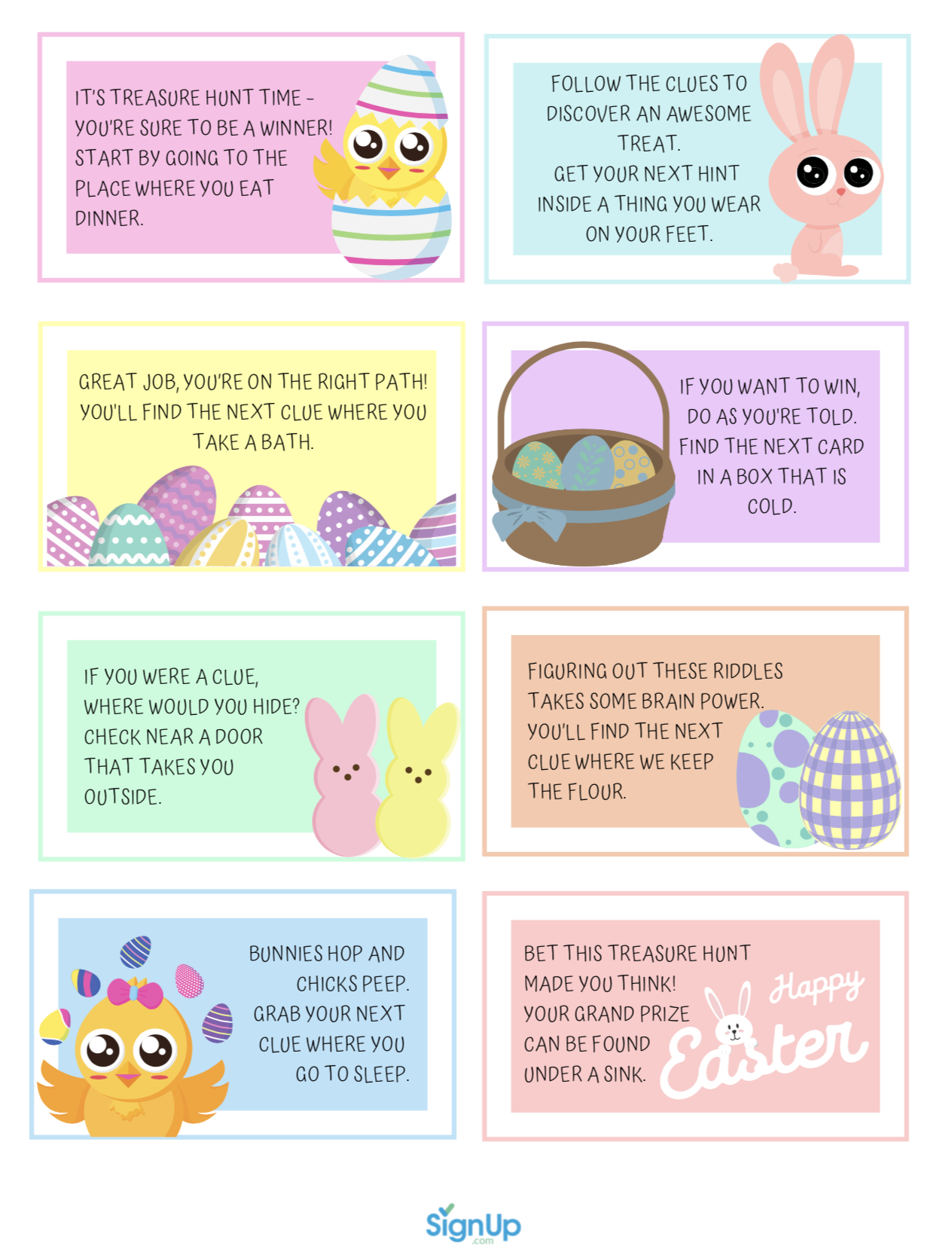 Easter Scavenger Hunt At Home | Signup with Easter Scavenger Hunt Printable Free