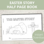 Easter Story Printable For Kids, Jesus On The Cross Craft, Story With Easter Story Booklet Printable
