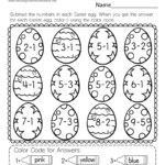 Easter Subtraction Worksheet   Free Printable, Digital, & Pdf Throughout Easter Printable Kindergarten