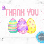 Easter Thank You Card, Printable Thank You Card, Easter Egg Thank In Easter Thank You Cards Printable