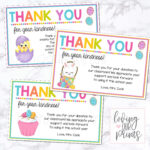 Easter Thank You Cards, Editable Easter Template, Easter Thank You For Easter Thank You Cards Printable