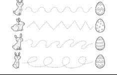 Easter Tracing Lines Worksheet For Kids Royalty Free Vector in Easter Tracing Printable