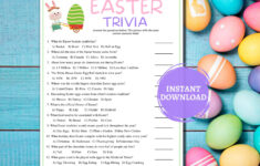 Easter Trivia Games/Printable Easter Games/Easter Party Games in Easter Trivia Printable
