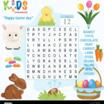 Easy Word Search Crossword Puzzle 'Happy Easter Day', For Children With Easy Easter Crossword Puzzles Printable