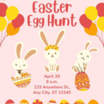 Free And Customizable Easter Egg Templates Regarding Free Printable Easter Eggs Hunt Invitation Template