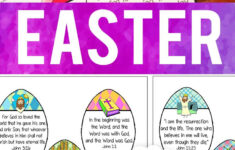 Free Bible Verse Cards For Easter intended for Printable Easter Verses