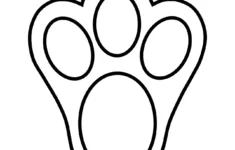 Free Big Bunny Footprint Template: Perfect Spring Activity For Kids in Easter Bunny Footprints Printable