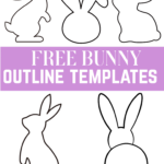 Free Bunny Outlines (Printable Templates)   Crafty Morning In Free Printable Easter Bunny Outline