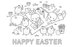 Free Custom Printable Easter Worksheet Templates | Canva regarding Easter Template Free Printable