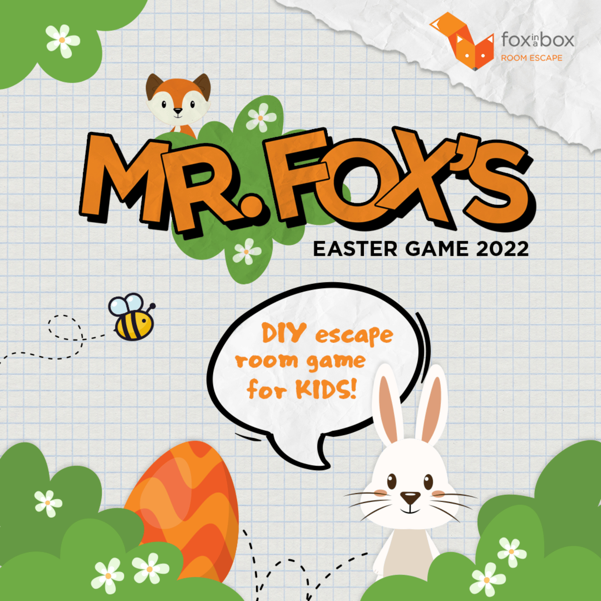 Free Diy Easter Escape Game For Kids | Fox In A Box - The Best… within Easter Escape Room Free Printable